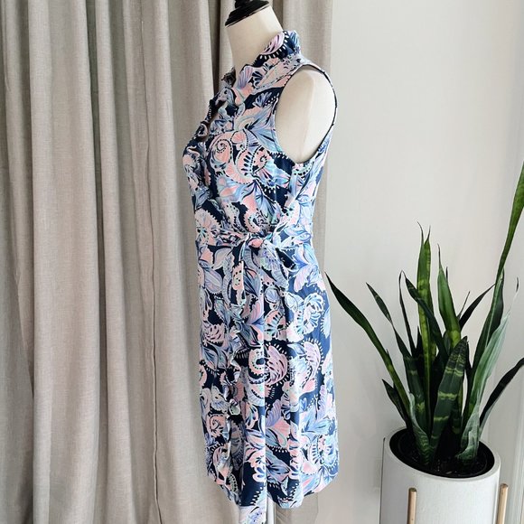LILLY PULIZTER Romee Wrap Dress Holy Flockamolie Small - Picture 9 of 16